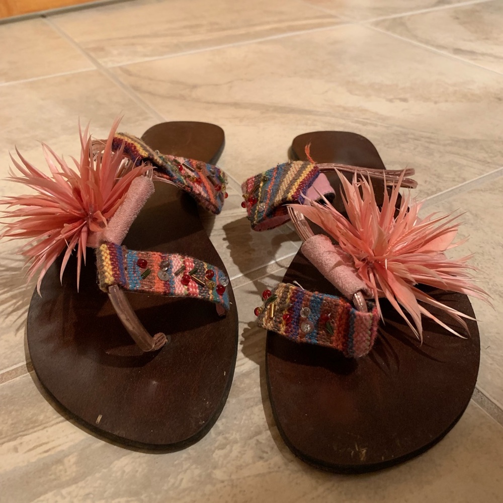 Pink Flower Sandals